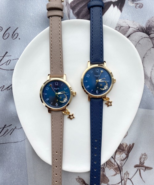 Three Four Time(スリーフォータイム)の「ムーンデイトウォッチ(3気圧防水/4年バッテリー) / 時計(アナログ腕時計・レディース・ネイビー/ブラウン・FREE)」の16枚目の写真