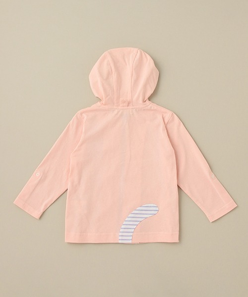 baby cheer（ベイビーチアー）の「ねこパーカー（パーカー・キッズ・ピンク/キナリ・80ｃｍ/90cm/110cm/100cm/120cm）」の4枚目の写真