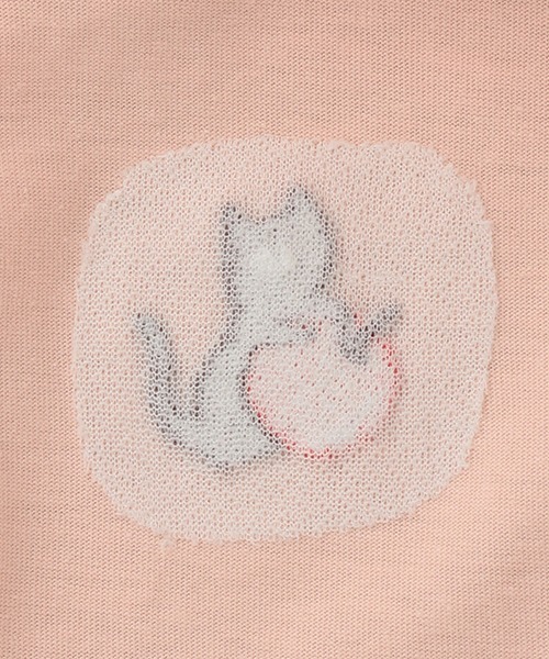 baby cheer（ベイビーチアー）の「ねこパーカー（パーカー・キッズ・ピンク/キナリ・80ｃｍ/90cm/110cm/100cm/120cm）」の8枚目の写真