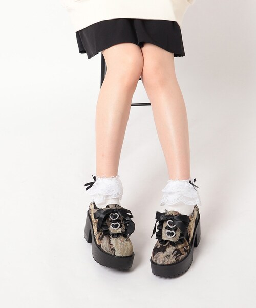 cs T&P(シーエスティーアンドピー)の「厚底フェイクパール付きローファー(パンプス・レディース・ブラック系1/アイボリー系1/ネイビー系6・S/M/L/LL)」の18枚目の写真