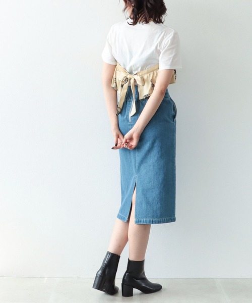 Cepica（セピカ）の「ハイウエストデニムスカート（デニムスカート・レディース・ワンウォッシュ・FREE）」の4枚目の写真