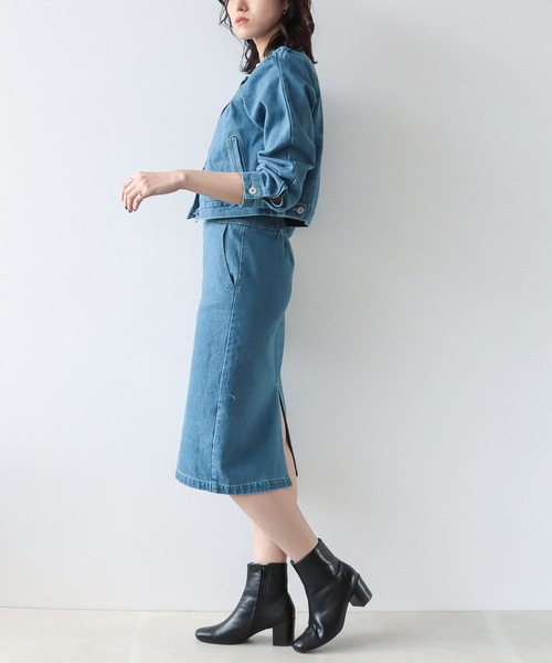 Cepica（セピカ）の「ハイウエストデニムスカート（デニムスカート・レディース・ワンウォッシュ・FREE）」の6枚目の写真
