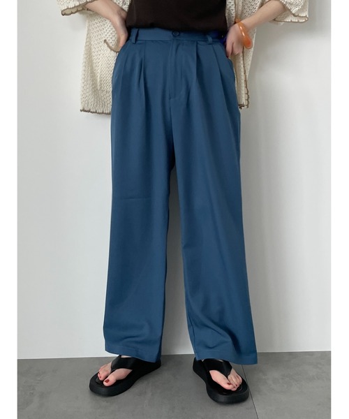 ehka sopo（エヘカソポ）の「ツータックワイドパンツ（その他パンツ・レディース・キナリ/ブラック/ブルー・ﾌﾘ-）」の3枚目の写真