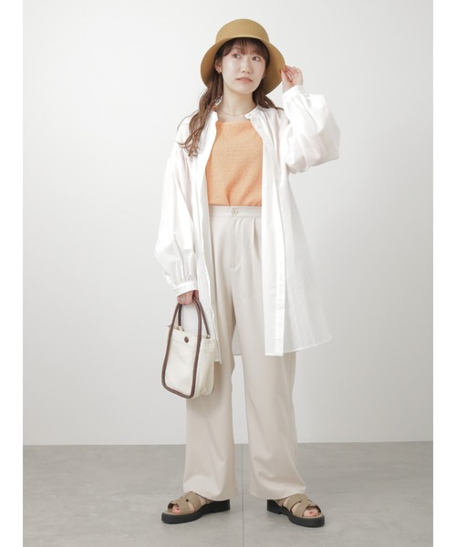 ehka sopo（エヘカソポ）の「ツータックワイドパンツ（その他パンツ・レディース・キナリ/ブラック/ブルー・ﾌﾘ-）」の10枚目の写真