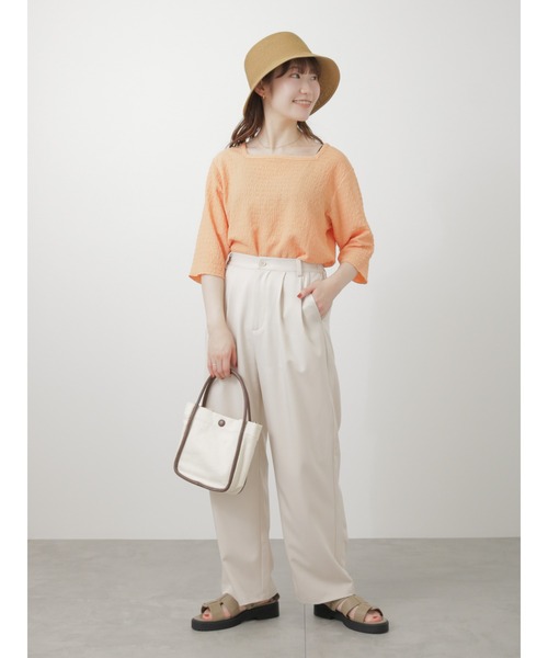 ehka sopo（エヘカソポ）の「ツータックワイドパンツ（その他パンツ・レディース・キナリ/ブラック/ブルー・ﾌﾘ-）」の13枚目の写真