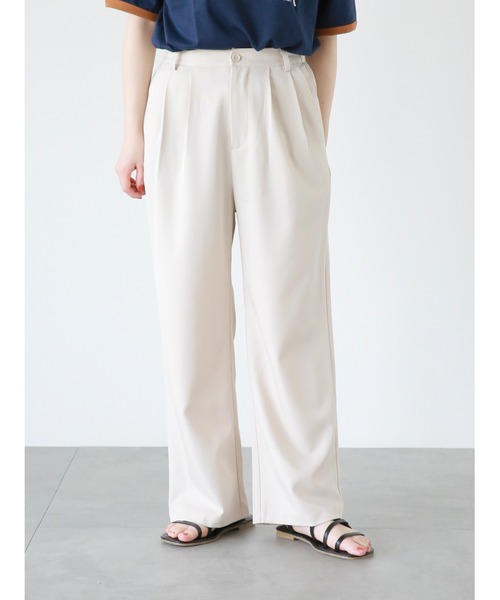 ehka sopo（エヘカソポ）の「ツータックワイドパンツ（その他パンツ・レディース・キナリ/ブラック/ブルー・ﾌﾘ-）」の15枚目の写真