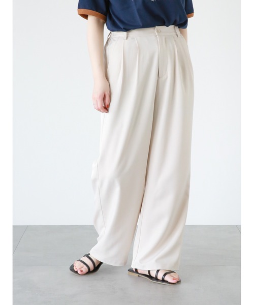 ehka sopo（エヘカソポ）の「ツータックワイドパンツ（その他パンツ・レディース・キナリ/ブラック/ブルー・ﾌﾘ-）」の16枚目の写真