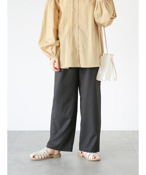 ehka sopo（エヘカソポ）の「ツータックワイドパンツ（その他パンツ・レディース・キナリ/ブラック/ブルー・ﾌﾘ-）」の22枚目の写真