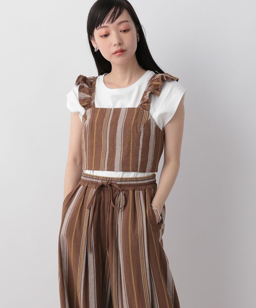 LOWRYS FARM（ローリーズファーム）の「マルチストライプビスチェ　704157（ベスト・レディース・ブラウン/アイボリー/ブルー・FREE）」の16枚目の写真