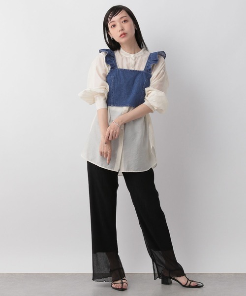 LOWRYS FARM（ローリーズファーム）の「マルチストライプビスチェ　704157（ベスト・レディース・ブラウン/アイボリー/ブルー・FREE）」の17枚目の写真