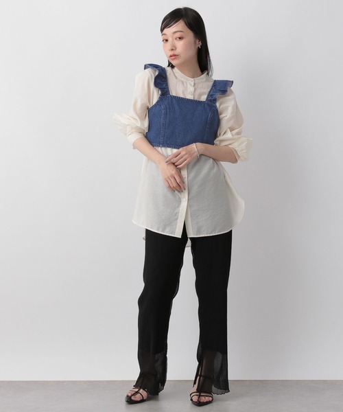 LOWRYS FARM（ローリーズファーム）の「マルチストライプビスチェ　704157（ベスト・レディース・ブラウン/アイボリー/ブルー・FREE）」の18枚目の写真