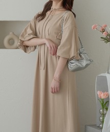 紐付きタックワンピース/【WEB/EC限定商品】
