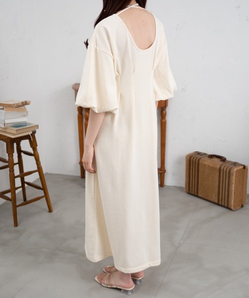 Ambre Neige(アンブルネージュ)の「紐付きタックワンピース/【WEB/EC限定商品】(ワンピース・レディース・ベージュ/アイボリー・FREE)」の22枚目の写真