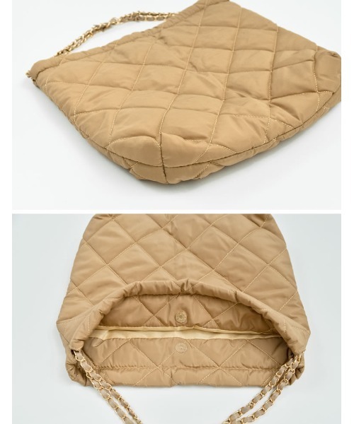 Re:EDIT（リエディ）の「キルトステッチチェーントートバッグ（トートバッグ・レディース・ホワイト/ブラウン/ブラック・FREE）」の7枚目の写真