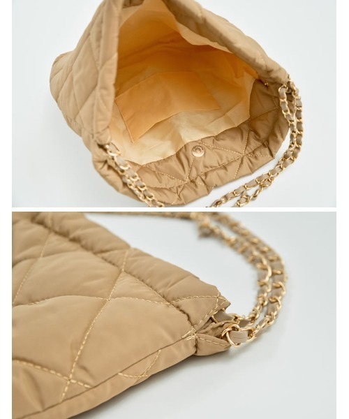 Re:EDIT（リエディ）の「キルトステッチチェーントートバッグ（トートバッグ・レディース・ホワイト/ブラウン/ブラック・FREE）」の8枚目の写真