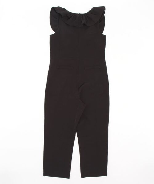 KOBE LETTUCE（コウベレタス）の「ディープネックフリルオールインワン（つなぎ/オールインワン・レディース・ブラック/チャコール/サンドベージュ・FREE）」の4枚目の写真