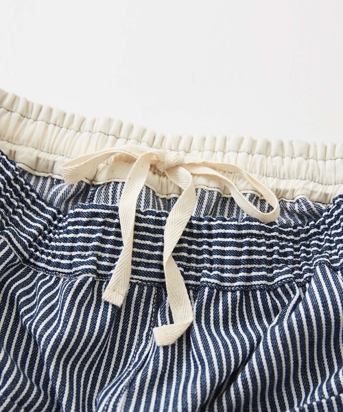 CUBE SUGAR（キューブシュガー）の「GENTIL(ジャンティ)ヒッコリールーズイージーパンツ（デニムパンツ・レディース・ネイビー/ブラック・M）」の19枚目の写真