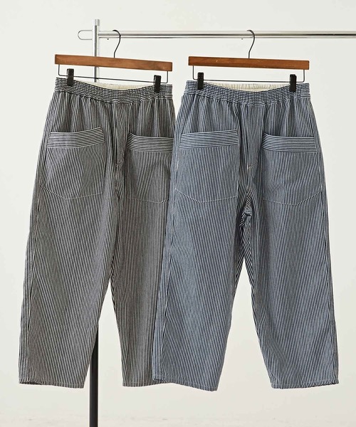 CUBE SUGAR（キューブシュガー）の「GENTIL(ジャンティ)ヒッコリールーズイージーパンツ（デニムパンツ・レディース・ネイビー/ブラック・M）」の21枚目の写真