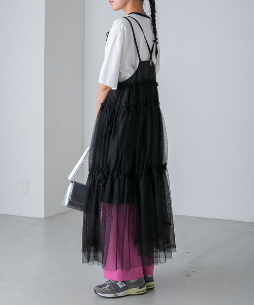 forksy.（フォルクシー）の「【forksy.】チュールボリュームティアードワンピース（ワンピース・レディース・アイボリー/ブルーグレー/ブラック/ラベンダー/オフホワイト/ブラック系1/ピンク/ミント・FREE）」の13枚目の写真