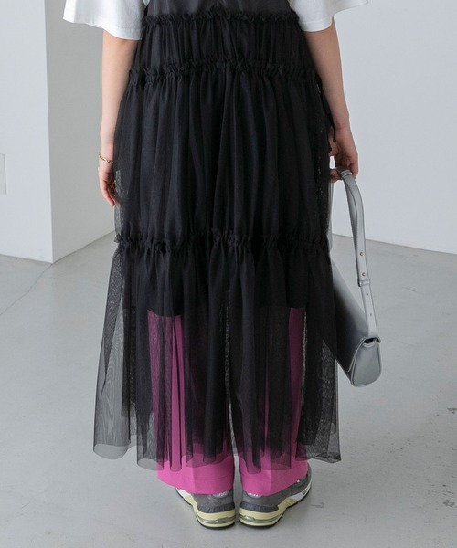 forksy.（フォルクシー）の「【forksy.】チュールボリュームティアードワンピース（ワンピース・レディース・アイボリー/ブルーグレー/ブラック/ラベンダー/オフホワイト/ブラック系1/ピンク/ミント・FREE）」の18枚目の写真