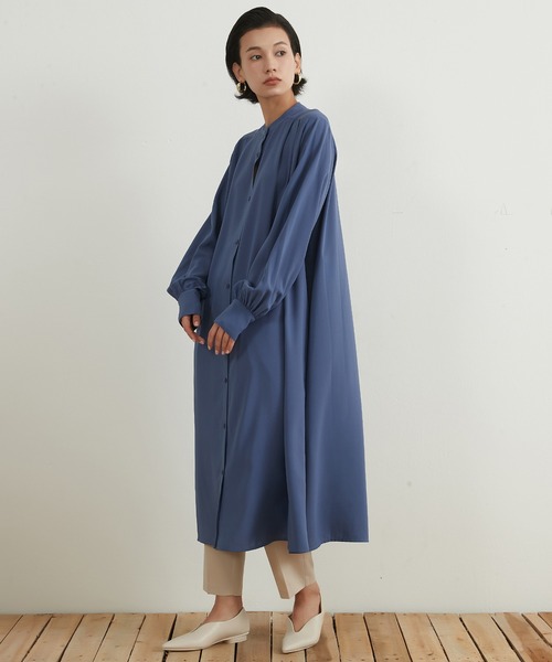 On One's Own(オンワンズオン)の「On One's Own 長袖シャツワンピース羽織りロングカーディガンワンピ(シャツワンピース・レディース・ピンク/ブルー/ベージュ/ワイン/グリーン系その他・M/L)」の22枚目の写真