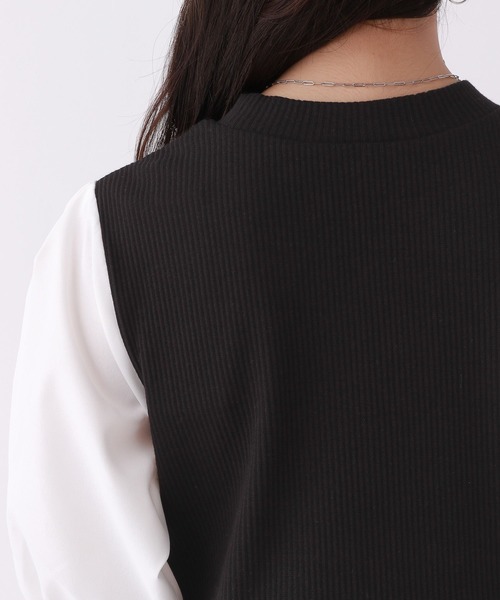 repipi armario（レピピ アルマリオ）の「プチハイドッキングブラウス（シャツ/ブラウス・キッズ・ブラック/ブルー/ベージュ・SMALL/MEDIUM/LARGE）」の18枚目の写真