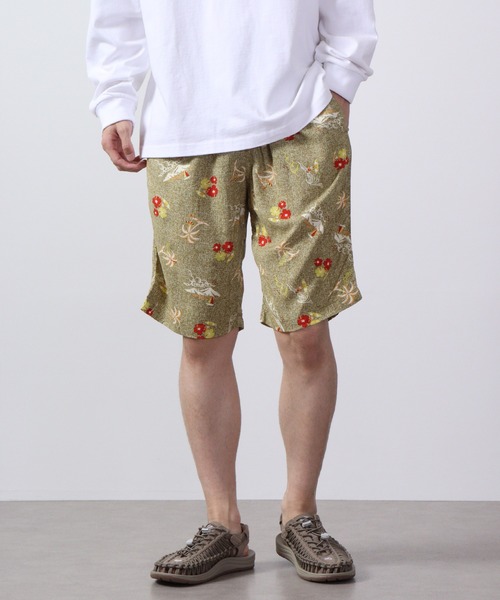 ACE(エース)の「ACE アロハ ハーフパンツ(その他パンツ・メンズ・レモンイエロー/ネイビー系/カーキ/ブラック/ワイン/ネイビー/イエロー系・M/L/LL)」の1枚目の写真