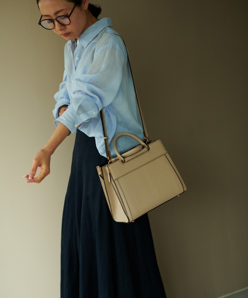 E'POR（エポール）の「【E'POR】W BAG Medium（ハンドバッグ・レディース・ベージュ/マスタード/ホワイト系その他2・FREE）」の4枚目の写真