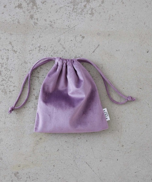 EFOLE(エフォル)の「Velor mini drawstrings / ベロア ミニ 巾着(ハンドバッグ・レディース・ピンク/ラベンダー/イエロー・FREE)」の2枚目の写真