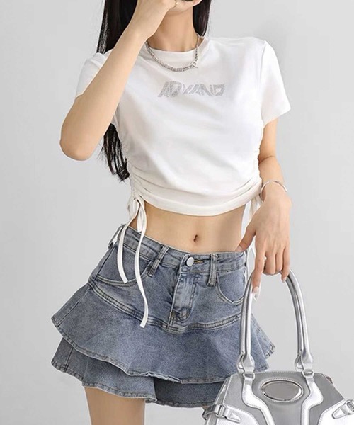 SPIGA（スピーガ）の「ﾗｲﾝｽﾄｰﾝﾛｺﾞTｼｬﾂ（Tシャツ/カットソー・レディース・ホワイト/ベージュ/ブラック/グレー/ピンク・FREE）」の17枚目の写真