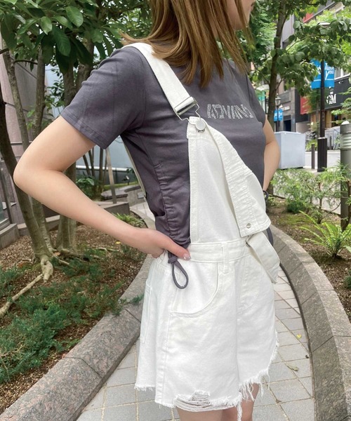 SPIGA（スピーガ）の「ﾗｲﾝｽﾄｰﾝﾛｺﾞTｼｬﾂ（Tシャツ/カットソー・レディース・ホワイト/ベージュ/ブラック/グレー/ピンク・FREE）」の18枚目の写真