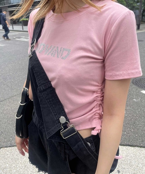 SPIGA（スピーガ）の「ﾗｲﾝｽﾄｰﾝﾛｺﾞTｼｬﾂ（Tシャツ/カットソー・レディース・ホワイト/ベージュ/ブラック/グレー/ピンク・FREE）」の9枚目の写真