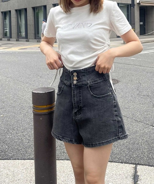 SPIGA（スピーガ）の「ﾗｲﾝｽﾄｰﾝﾛｺﾞTｼｬﾂ（Tシャツ/カットソー・レディース・ホワイト/ベージュ/ブラック/グレー/ピンク・FREE）」の21枚目の写真