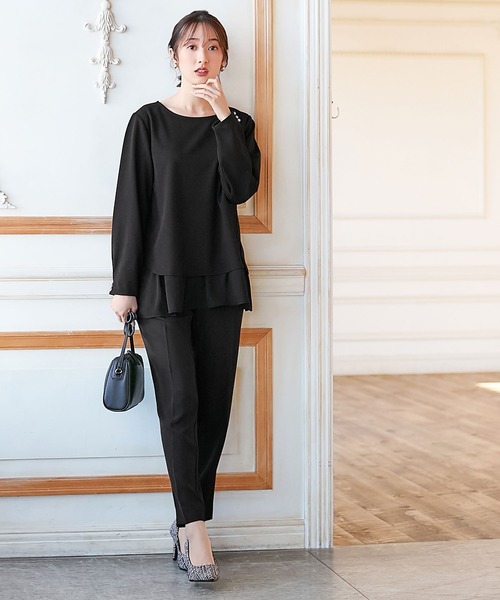 alotta(アロッタ)の「シフォンレイヤードブラウス(シャツ/ブラウス・レディース・ブラック/ホワイト・M/L/LL/3L)」の3枚目の写真