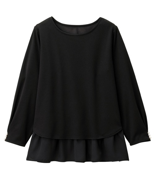 alotta(アロッタ)の「シフォンレイヤードブラウス(シャツ/ブラウス・レディース・ブラック/ホワイト・M/L/LL/3L)」の13枚目の写真