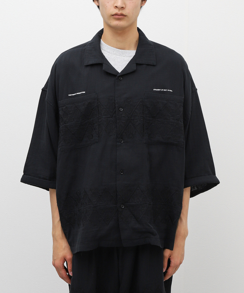 TIGHTBOOTH PRODUCTION(タイトブースプロダクション)の「【TIGHTBOOTH / タイトブース】ダイヤモンド ロールアップシャツ(シャツ/ブラウス・メンズ・ブラック・MEDIUM/LARGE)」の3枚目の写真