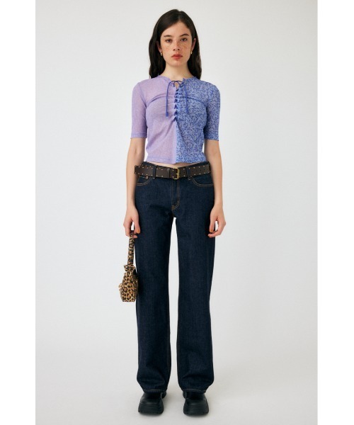 MOUSSY（マウジー）の「ASYMMETRIC COLOR LACE UP トップス（T