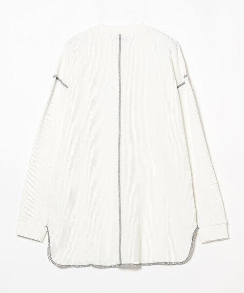 BEAMS LIGHTS(ビームスライツ)の「BEAMS LIGHTS / TCワッフル ロングスリーブ カットソー(Tシャツ/カットソー・メンズ・ホワイト/ブラック/グレー・LARGE/SMALL/MEDIUM)」の8枚目の写真