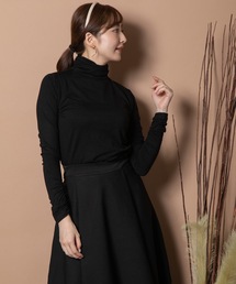 【全10色展開】 袖ギャザー テンセルタートル