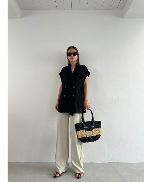 TRUNC（トランクエイティーエイト）の「Sleeveless Double Jacket（テーラードジャケット・レディース・ブラック・FREE）」の8枚目の写真