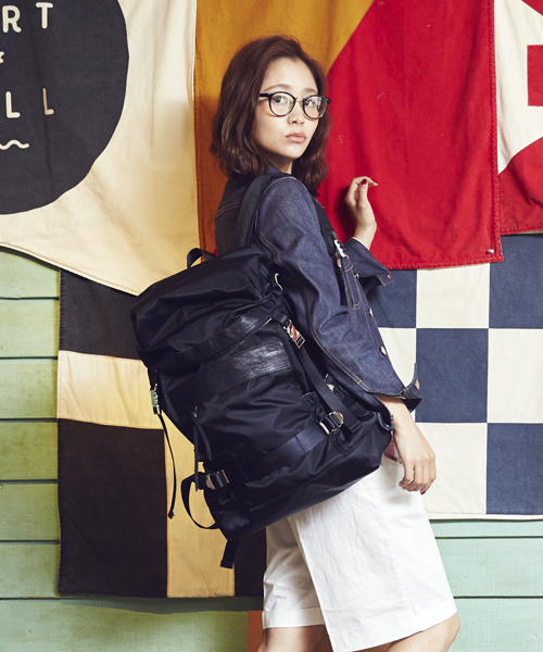 CIAOPANIC(チャオパニック)の「【Ciaopanic】 NYLON BACK PACK(バックパック/リュック・レディース・ブラック/ブラック系その他/ブルー系その他・FREE)」の4枚目の写真