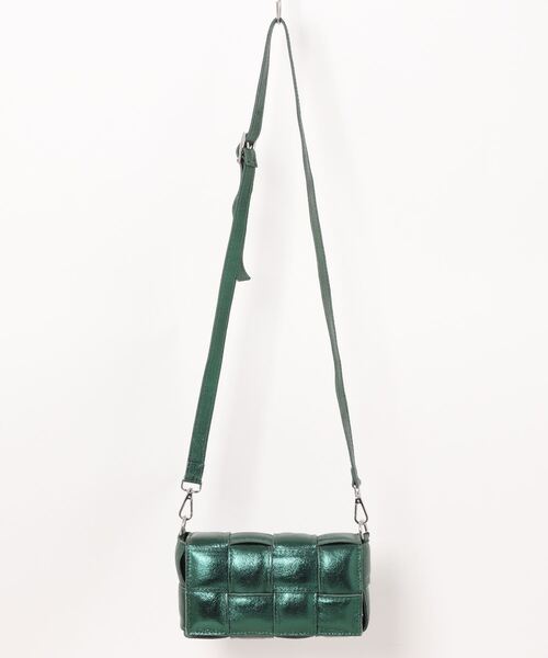 andrea cardone（アンドレアカルドネ）の「【ANDREA CARDONE】イントレチャートレザーショルダーバッグ(Q36463)（ショルダーバッグ・レディース・ブラック/グリーン/アイボリー/グリーン系その他/ダークグリーン/シルバー・ALL）」の15枚目の写真