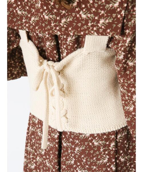 ehka sopo（エヘカソポ）の「ニットビスチェ（ベスト・レディース・ベージュ/キナリ/ブラック・F）」の7枚目の写真