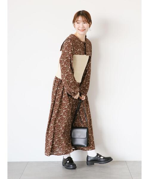 ehka sopo（エヘカソポ）の「ニットビスチェ（ベスト・レディース・ベージュ/キナリ/ブラック・F）」の17枚目の写真