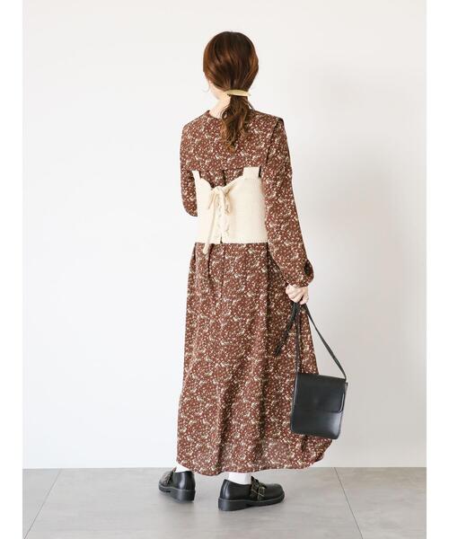 ehka sopo（エヘカソポ）の「ニットビスチェ（ベスト・レディース・ベージュ/キナリ/ブラック・F）」の19枚目の写真