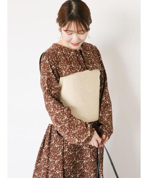 ehka sopo（エヘカソポ）の「ニットビスチェ（ベスト・レディース・ベージュ/キナリ/ブラック・F）」の21枚目の写真