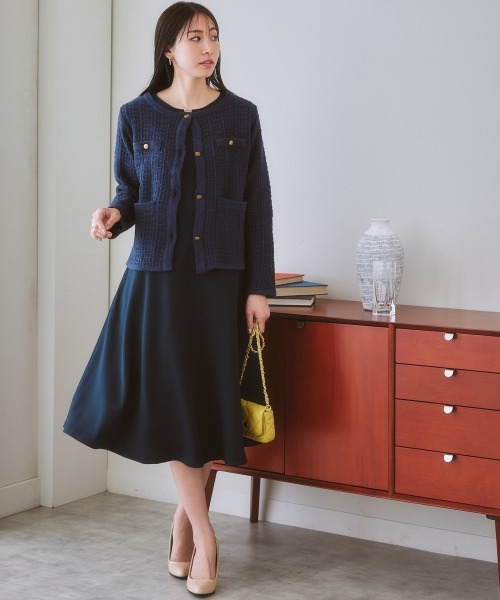 7days Life Styling(セブンデイズライフスタイリング)の「ゴールドパーツ使いウエスト切替フレアワンピース(ワンピース・レディース・チェック/モカ/ネイビー・LL/S/L/M)」の20枚目の写真