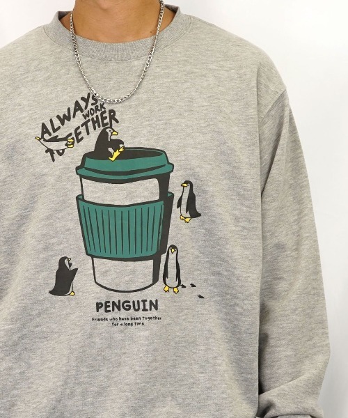 Burner（バーナー）の「【GROOVY STORE】裏毛スウェットクルー(プリント、刺繍) MC（スウェット・メンズ・ブラック/杢グレー/ホワイト/ブルー/ライトブラック/グレー/ブラック系その他2/ミント・M/LL/L）」の12枚目の写真