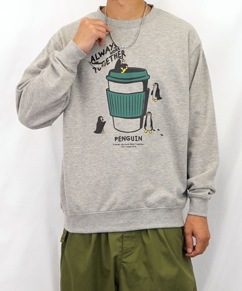 Burner（バーナー）の「【GROOVY STORE】裏毛スウェットクルー(プリント、刺繍) MC（スウェット・メンズ・ブラック/杢グレー/ホワイト/ブルー/ライトブラック/グレー/ブラック系その他2/ミント・M/LL/L）」の13枚目の写真