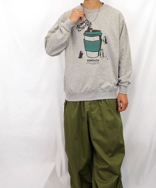 Burner（バーナー）の「【GROOVY STORE】裏毛スウェットクルー(プリント、刺繍) MC（スウェット・メンズ・ブラック/杢グレー/ホワイト/ブルー/ライトブラック/グレー/ブラック系その他2/ミント・M/LL/L）」の14枚目の写真